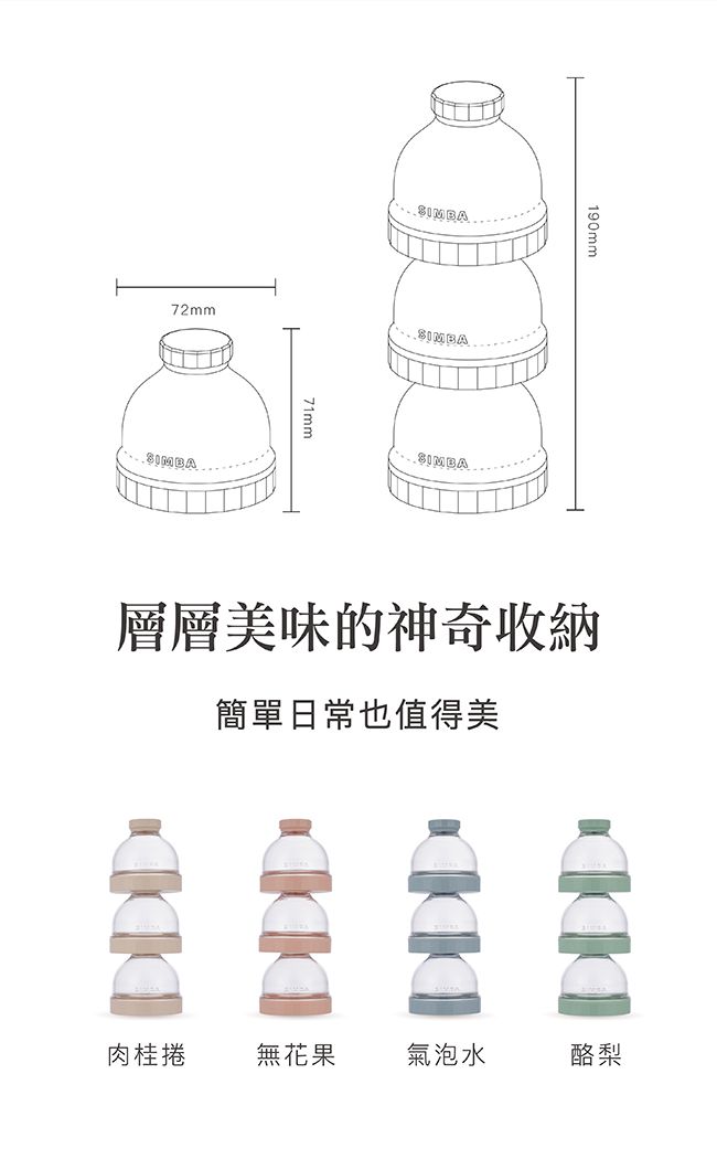 Simba 小獅王辛巴 - 神奇定量奶粉罐-無花果(粉)