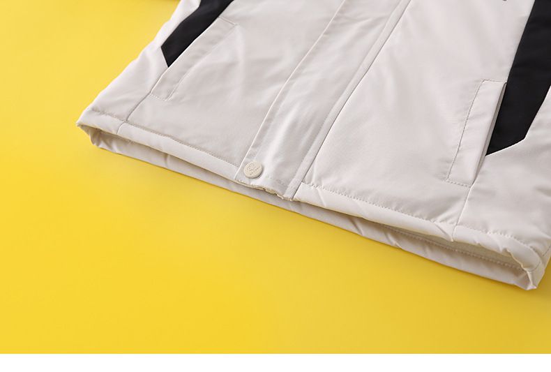 卡通人物史努比連帽防風外套/衝鋒外套-胸口SNOOPY-杏色