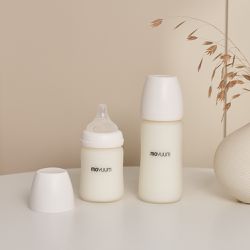 韓國 MOYUUM - 寬口矽膠玻璃奶瓶-150ml