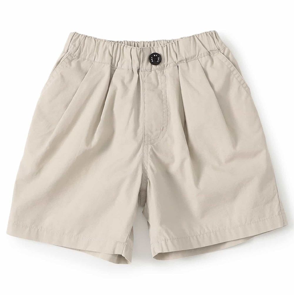 純棉百搭輕巧斜紋布五分褲-淺灰