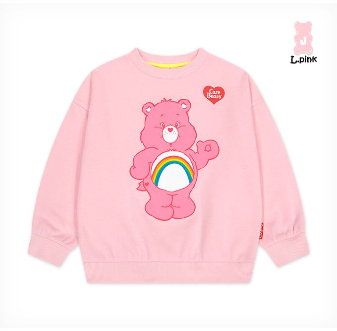 韓國 Jelispoon - (聯名款)熊熊愛心印花內刷毛大學T-奶油米