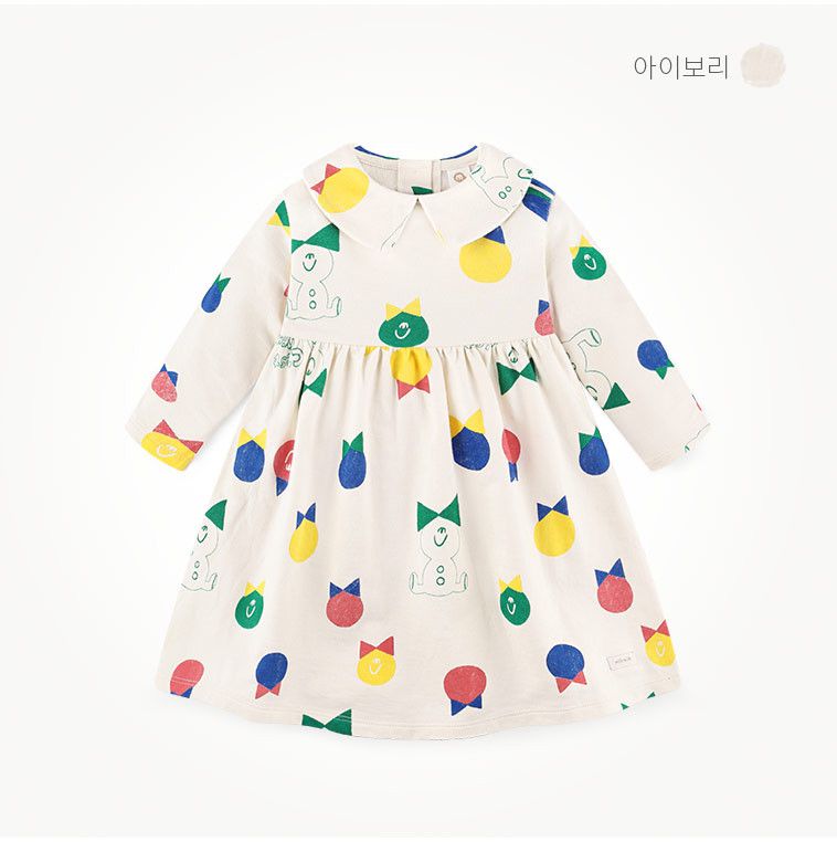 韓國 milk mile - 彩色玩具高腰洋裝