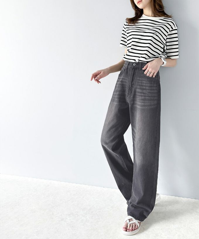 日本 Classical Elf - [熱銷NO.1]  厚磅棉混挺版美腿長褲-丹寧深藍