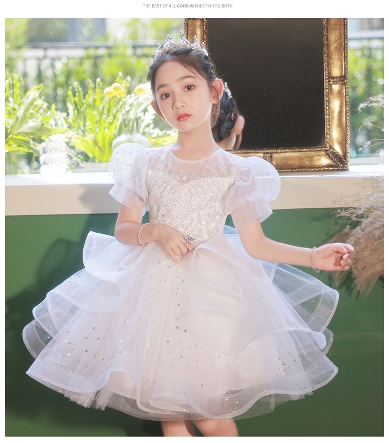 公主風立體紗裙禮服-長裙款-白色