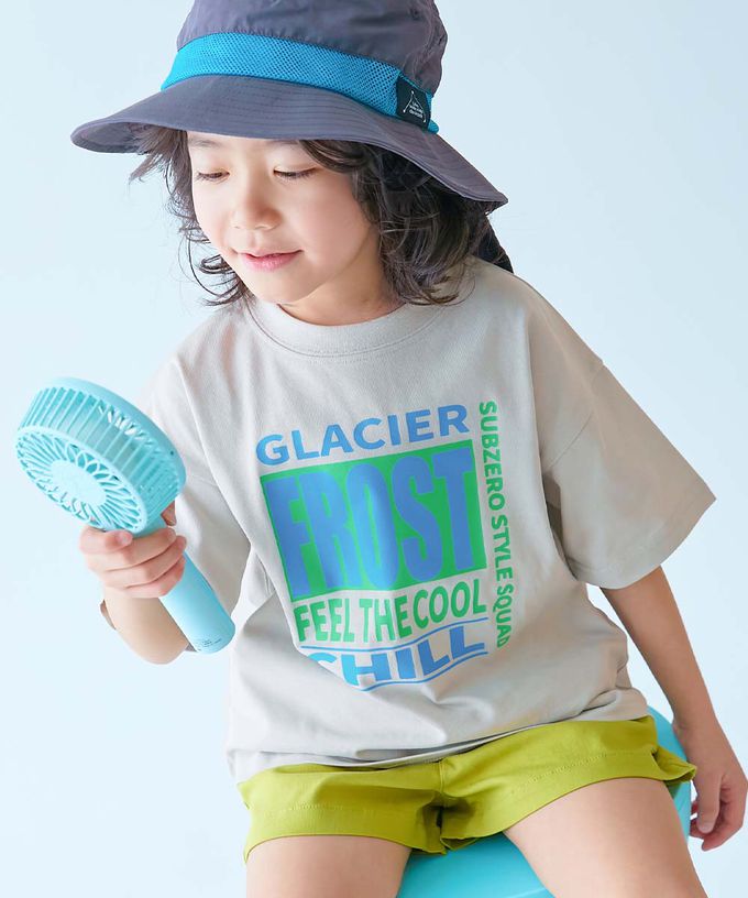 日本 devirock - 涼感速乾網眼 廓形短袖T恤-背後logo-冰河藍