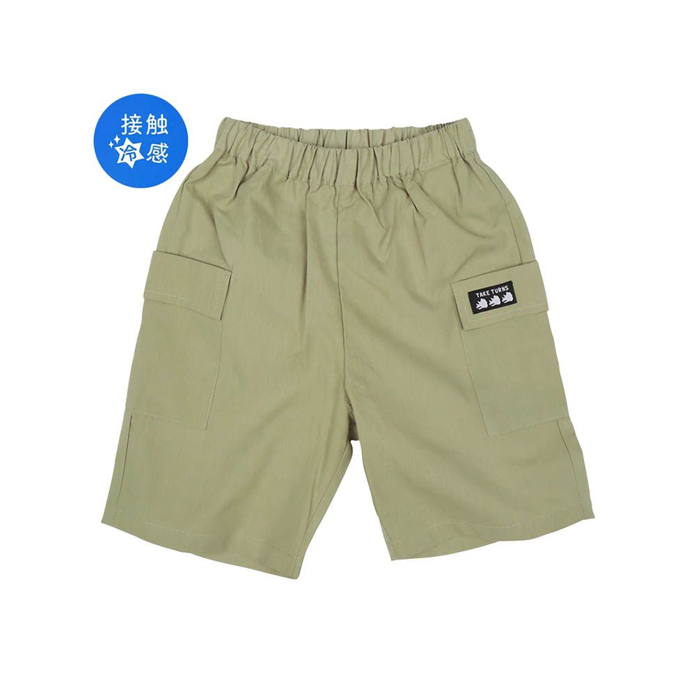 涼感工作短褲-軍綠色