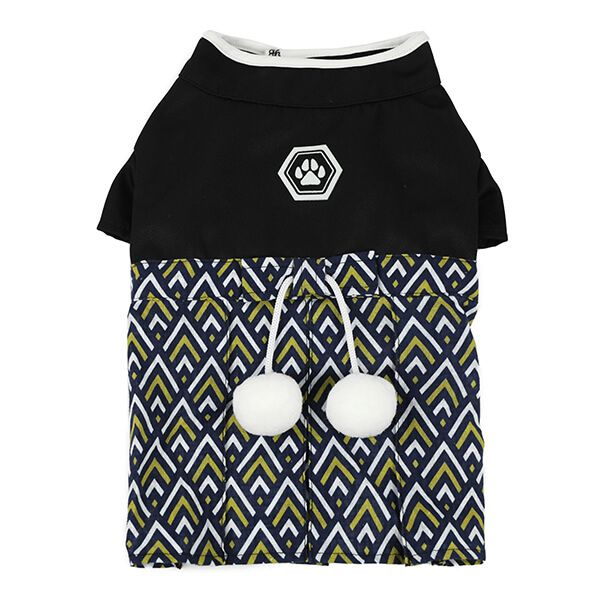 日本代購 - 日本新年和風寵物服/寵物和服-幾何紋-黑 (M)