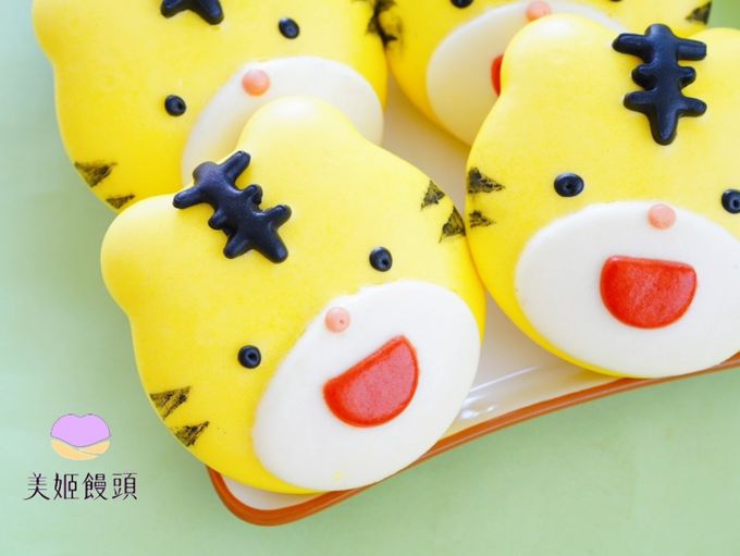 美姬饅頭 - 小老虎鮮乳造型饅頭-6入