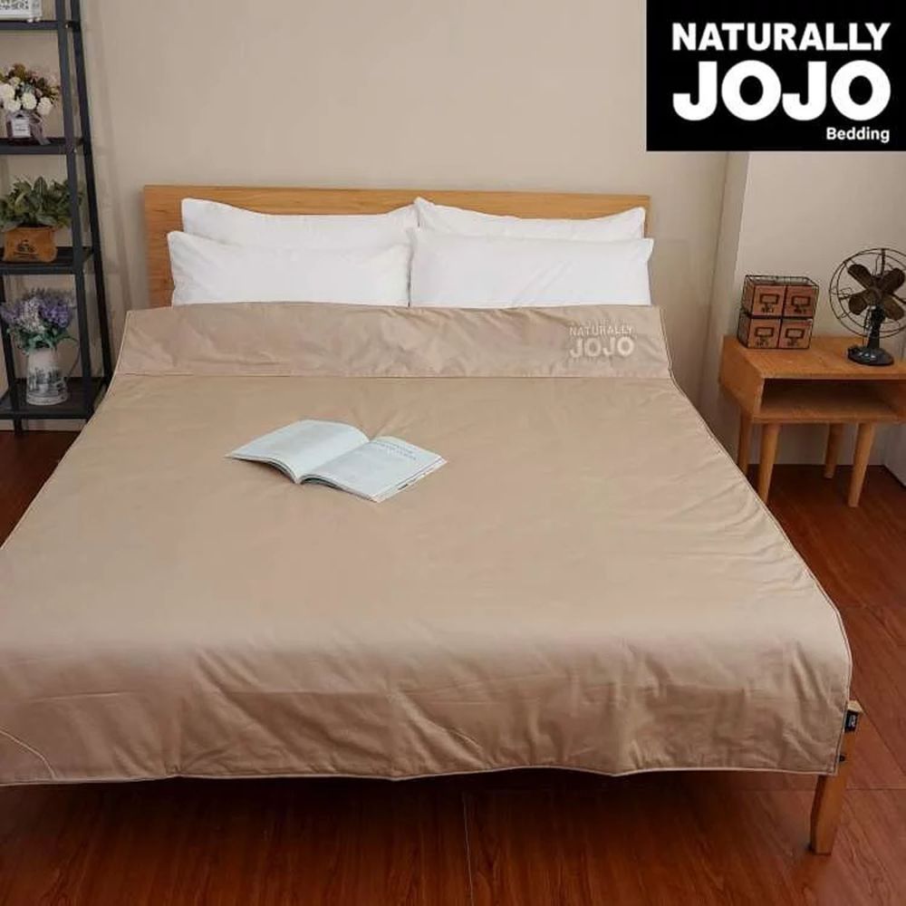 NATURALLY JOJO - 都會風尚素色精梳棉涼被棉被-卡其-150x180cm