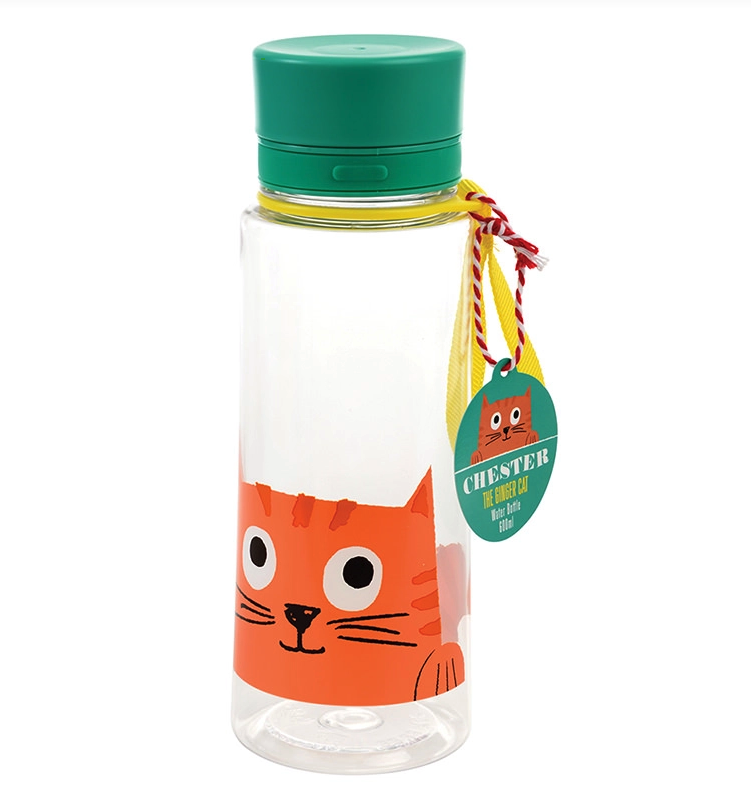 英國 Rex London - 直飲式水瓶(成人/兒童適用)-大眼橘貓(600ML)