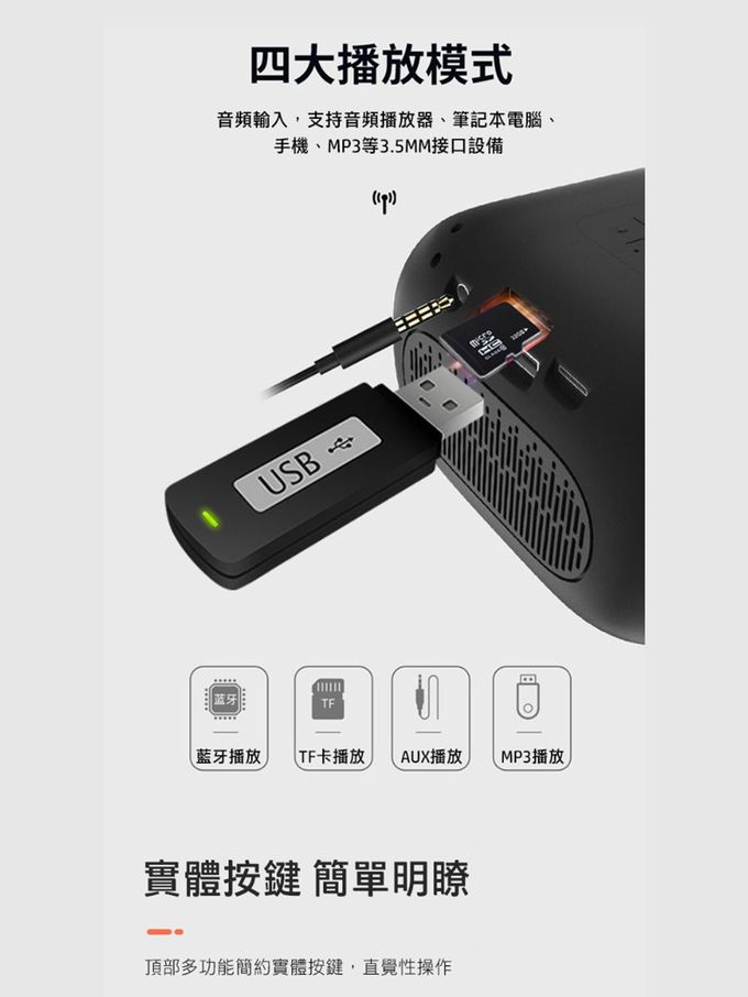 HP-HP惠普 - BTS01 多媒體迷你藍牙音箱 藍牙音響 藍牙喇叭-紅