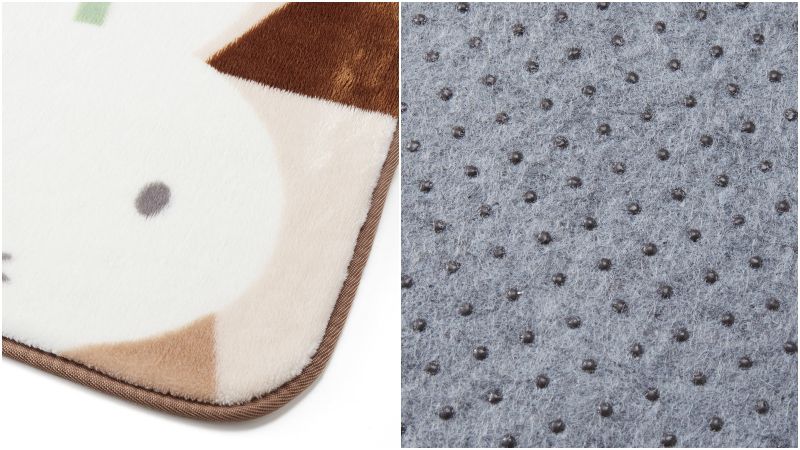 日本千趣會 - mini labo 去泥污腳踏墊-法蘭西花朵-藍綠