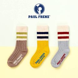 韓國 PAUL FRENZ - (3入組)韓製彈力中長筒襪-SANDY