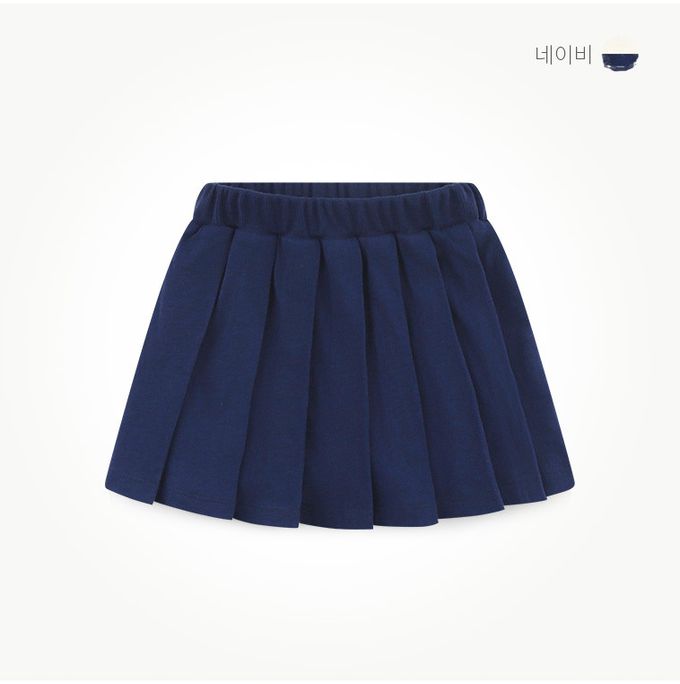 韓國 milk mile - 俏皮小熊印翻領百褶裙套裝-米白X紅