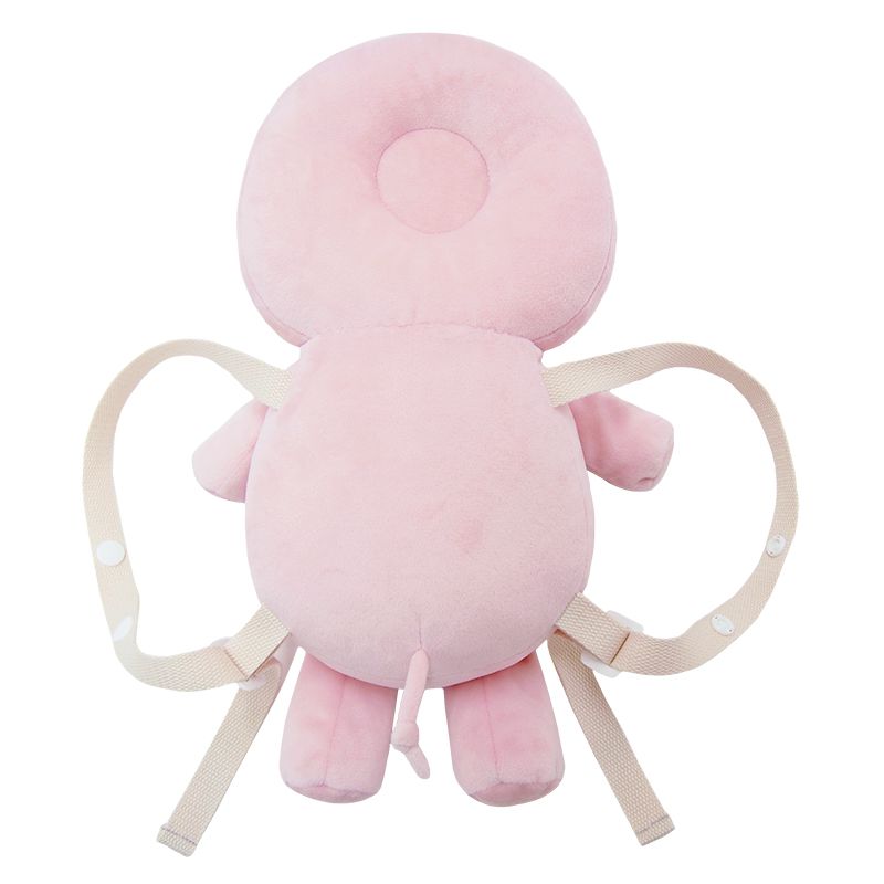 akachan honpo - 嬰兒防護枕背包 小豬-粉紅色 (本體約32x18cm)