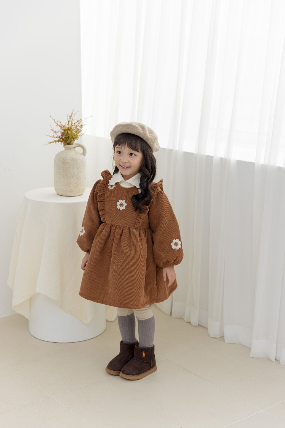 韓國 Orange Mom - 異材質拼接內搭褲-杏