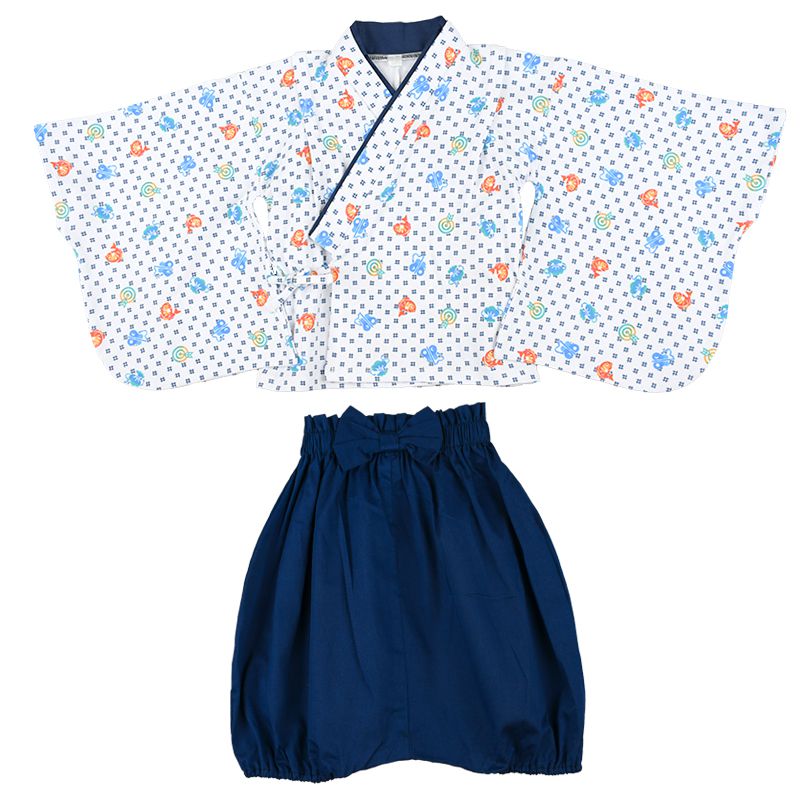 akachan honpo - 袴連身衣(兩件式)-深藍色