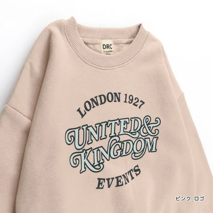 日本 BRANSHES - 裏起毛 可愛女孩縮口長袖上衣-杯子蛋糕-粉紅