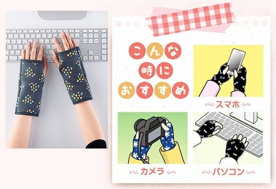 日本丸和 - 雙層機能裏起毛保暖半截手套-露營探險-深藍