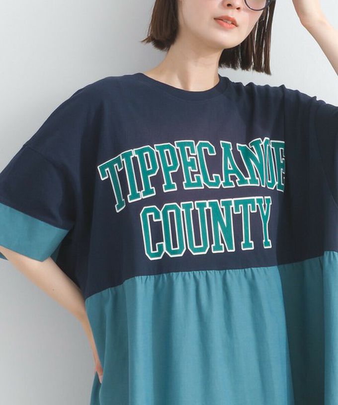 日本 Lupilien - 復古學院風 撞色格子拼接短袖洋裝-咖啡棕