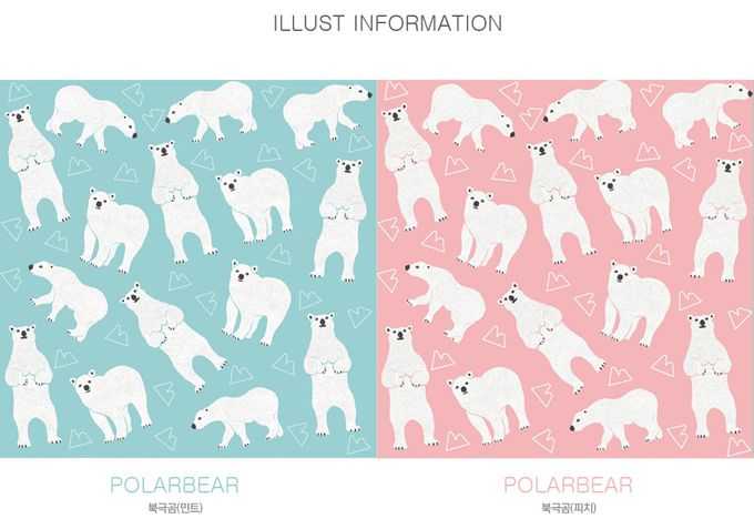 韓國 Yobaaf - UPF50+兒童兩件式防曬泳裝-北極熊-粉