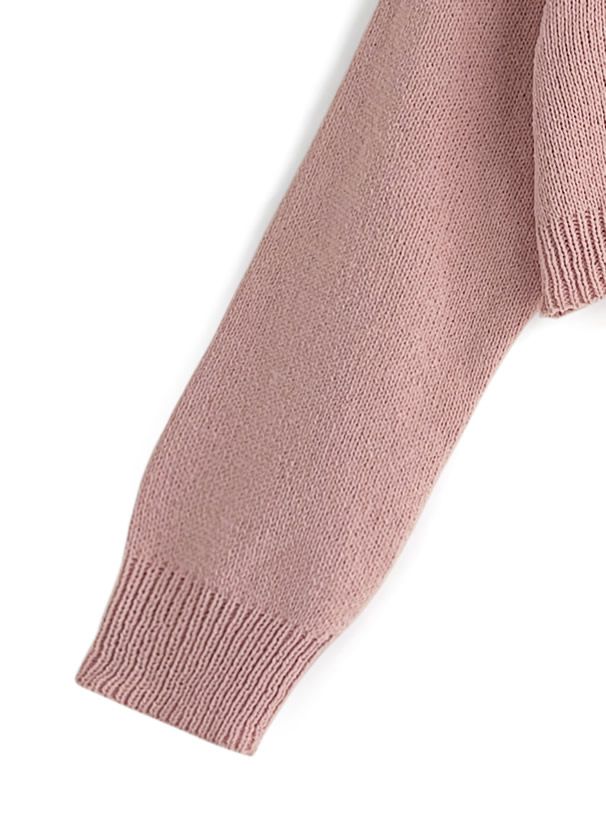 日本 GRL - 甜美一字領針織毛衣-春櫻粉 (F)