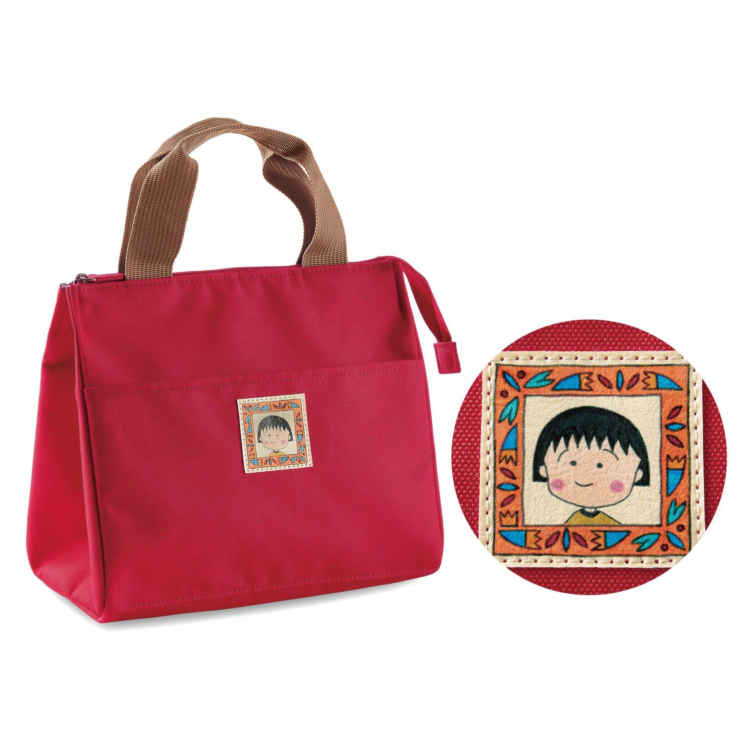 日本千趣會 - 櫻桃小丸子 午餐保冷手提袋-小丸子-紅 (約23x20x12cm)
