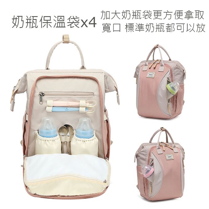 Heine 海恩 - WIN-215 後背包 收納後背包 媽媽包 尼龍包 待產包 育兒包 女包-靛藍