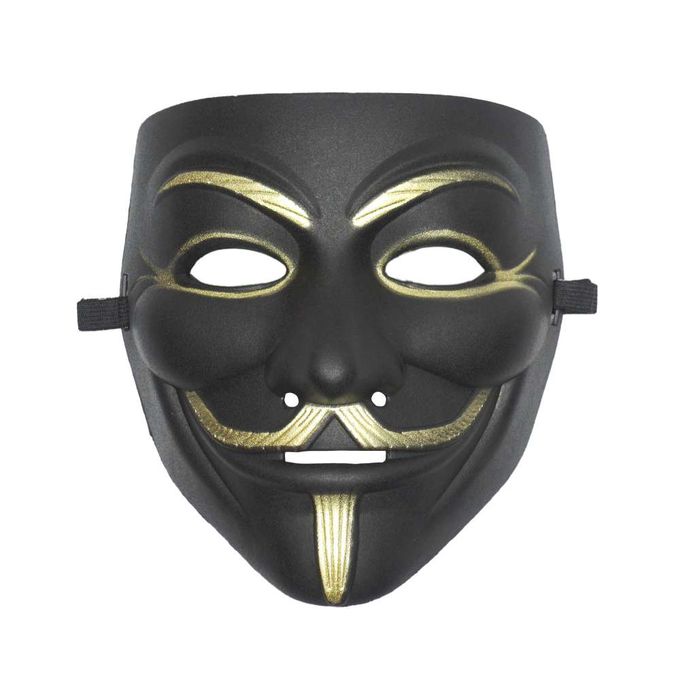 MODACore 摩達客 - 摩達客★萬聖派對變裝扮★黑色超狂V怪客面具二入組★Cosplay