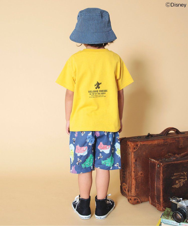 日本 BREEZE - 迪士尼聯名 印花短袖上衣-旅行郵票-紫色高飛狗