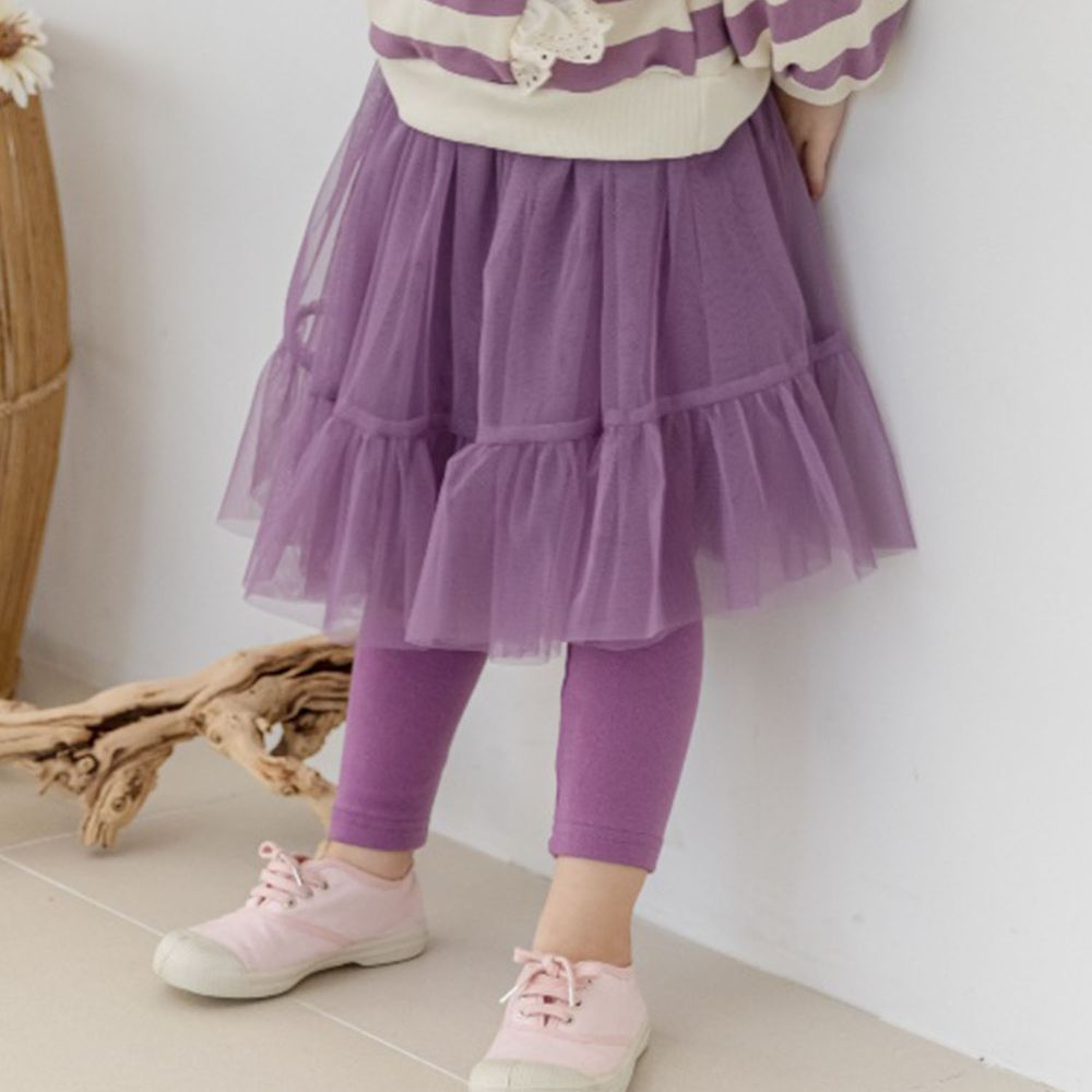 韓國 Orange Mom - 網紗褲裙-紫
