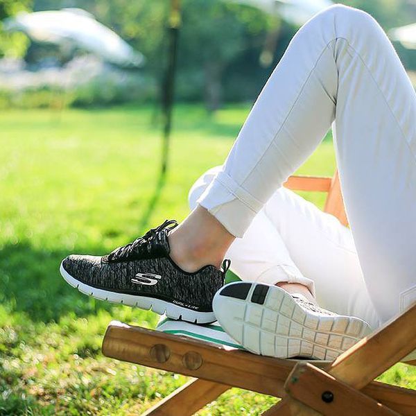 SKECHERS - Appeal2.0黑白紋兒童運動鞋