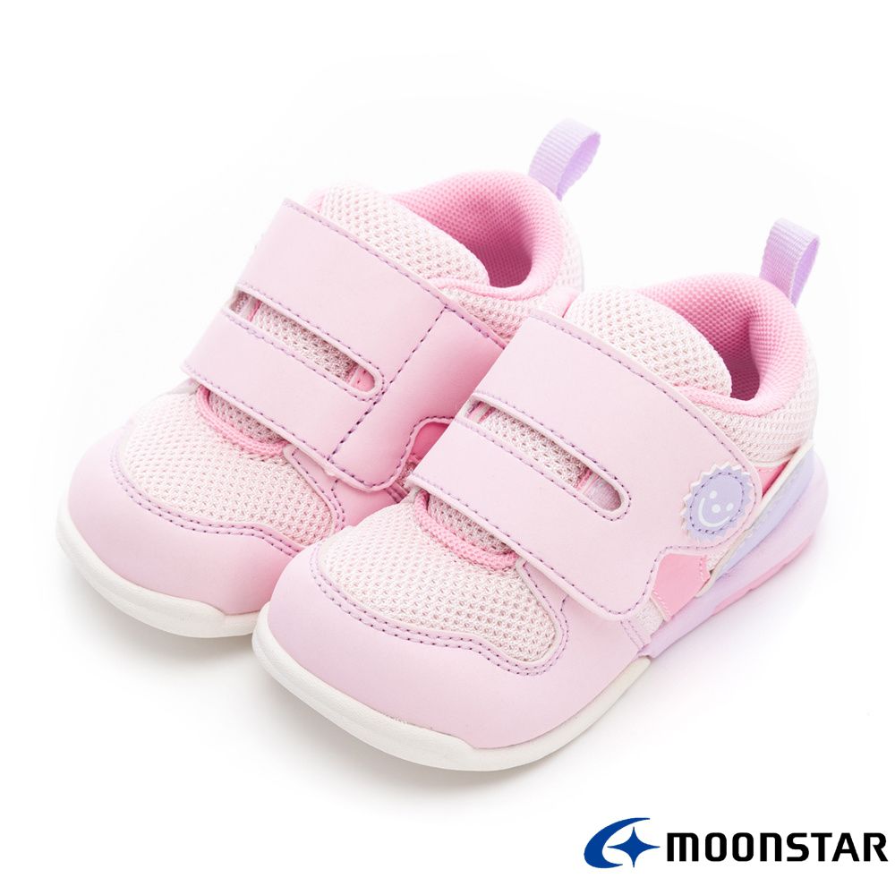 日本Moonstar月星頂級童鞋-3E寬楦輕量系列-3594(寶寶段)-機能鞋-粉-13~14.5cm
