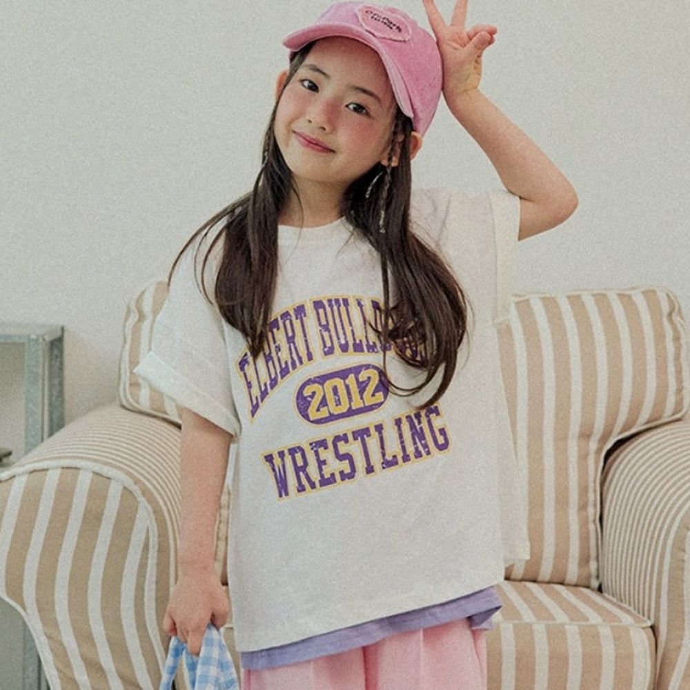 W.S.B. 純棉短袖上衣-美式復古文字印-白