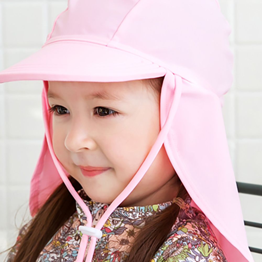 韓國 Vaenaitbaby - (抗UV)遮脖防曬泳帽-嬰兒粉