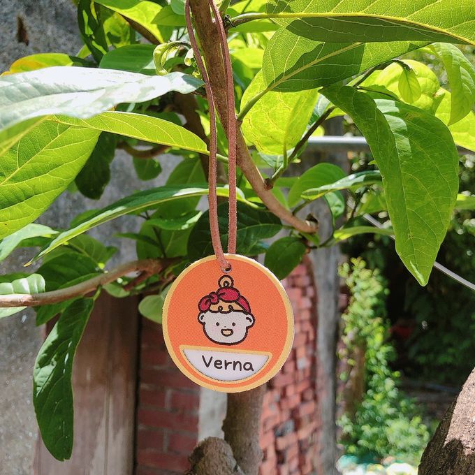 年年.studio - 客製化姓名吊牌-圓形款-男孩B (5x5cm)-一入