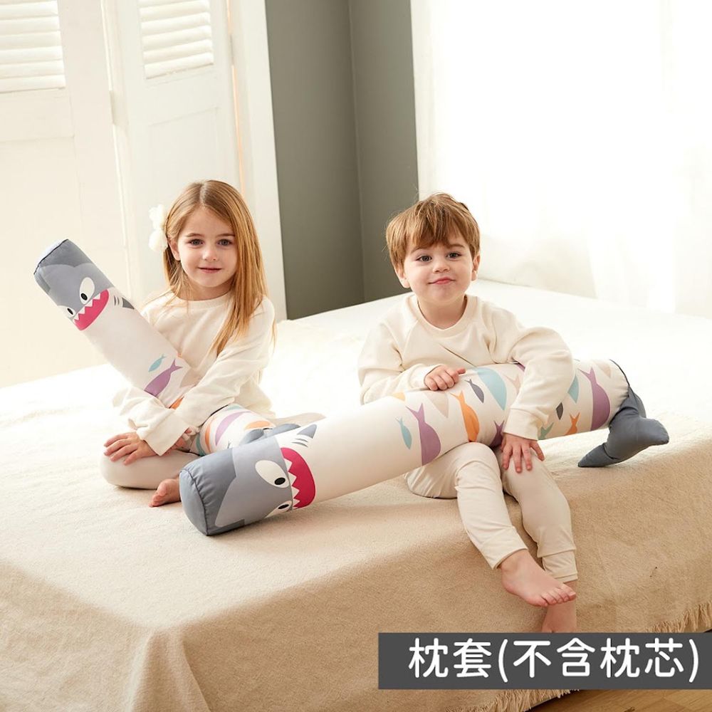 韓國 Hello HiZoo - 手工製多功能防蟎抗菌兒童長條抱枕套-天王鯊