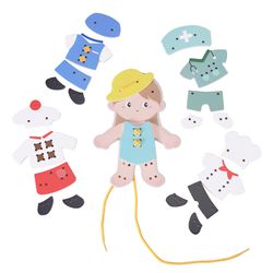 德國 ClassicWorld - 兒童穿線遊戲-我的工作服女孩款28pcs