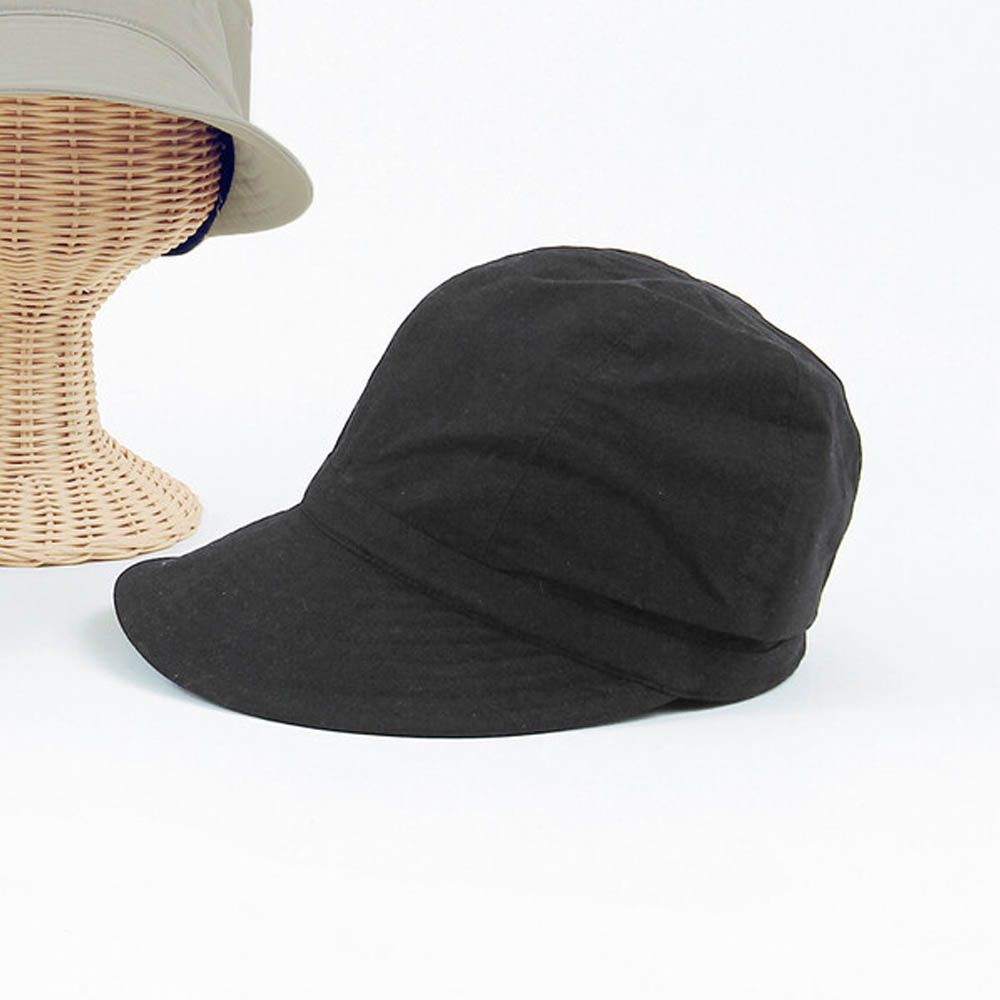 UV CUT接觸冷感大帽簷遮陽帽-黑