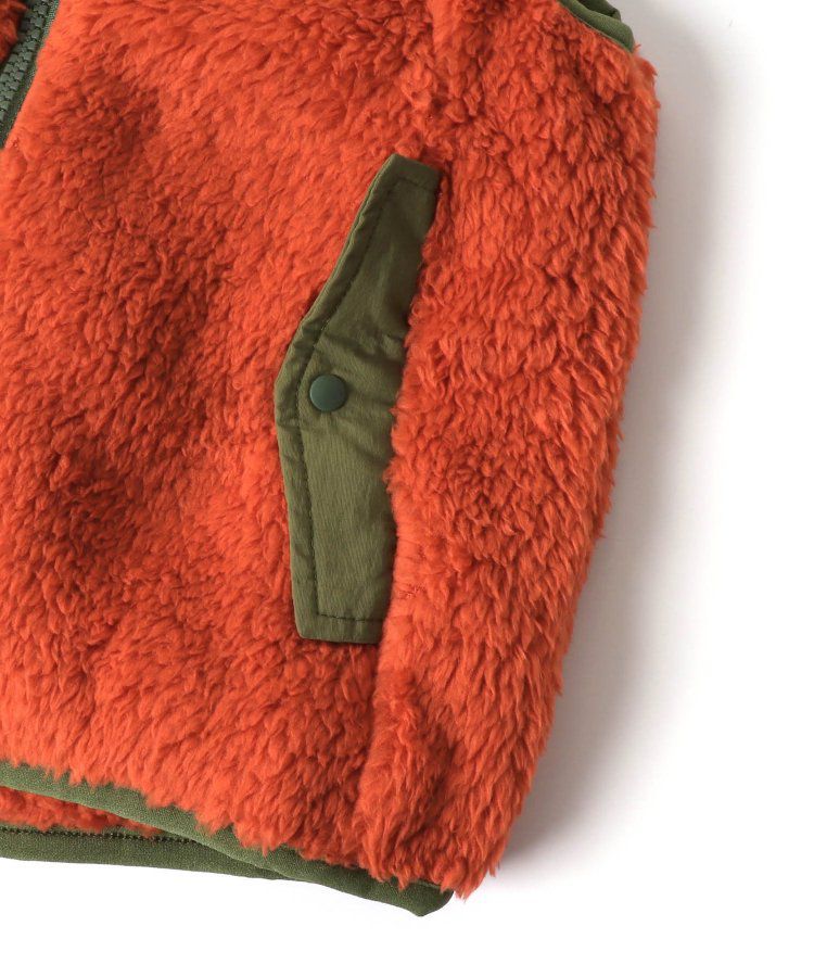 日本 BREEZE - 時尚絨毛花色搖粒絨背心-草綠