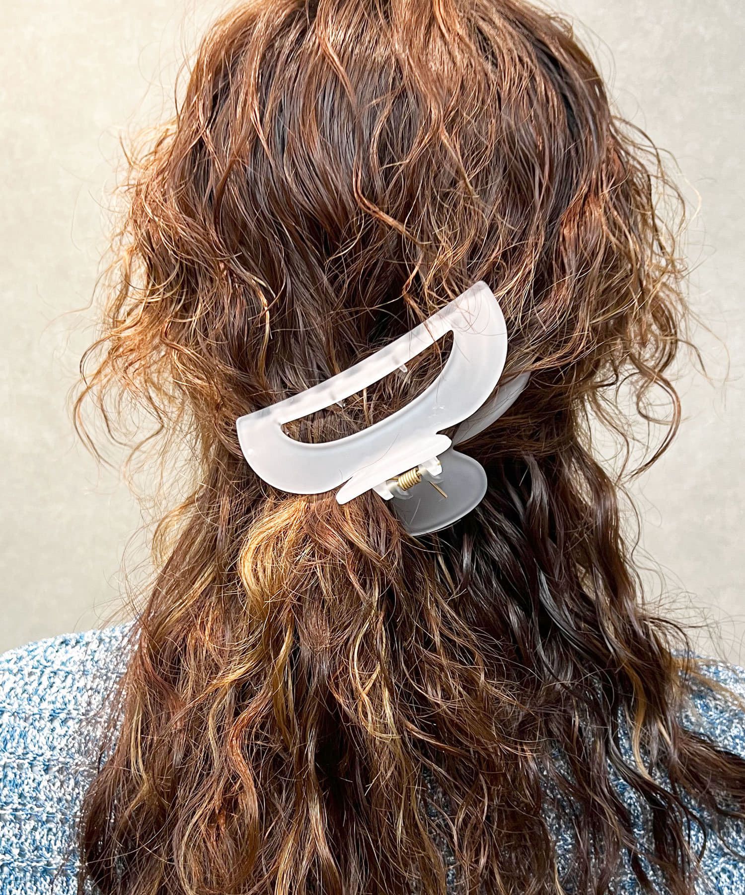 日本 Lattice - 透明果凍壓克力髮夾/鯊魚夾-黃綠