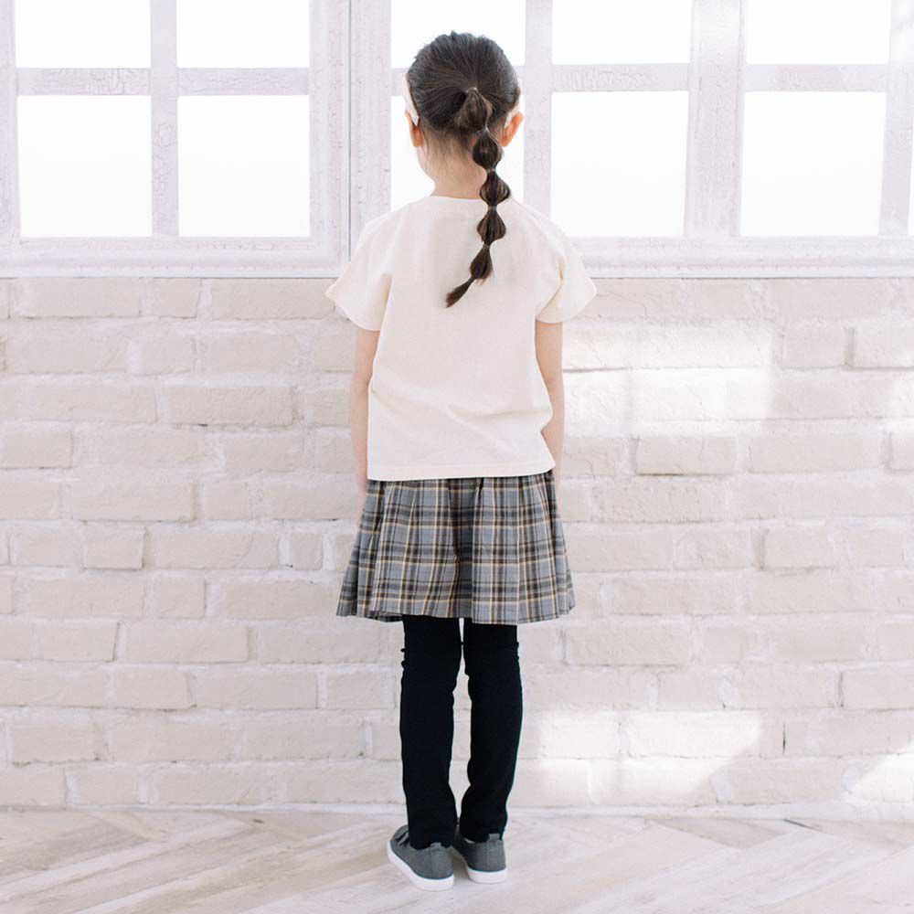 日本 ma lalumiere store - 純棉手繪風素雅短袖上衣-腳踏車-薄荷綠