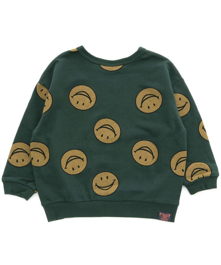 日本 BREEZE - 正反OK！裏毛印花長袖上衣-棋盤格-彩色