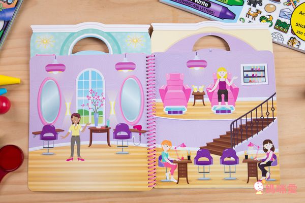 暢銷全美！【美國瑪莉莎】水畫冊＆可重複黏貼貼紙簿