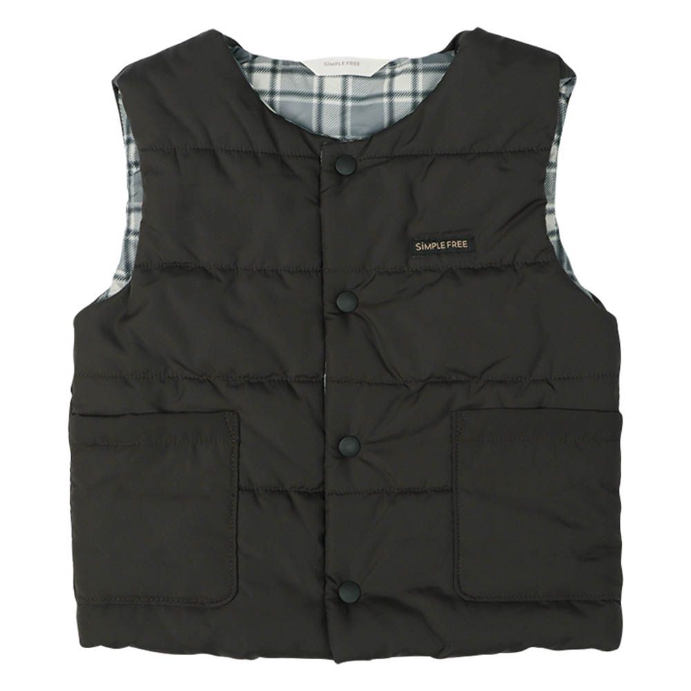 鋪棉背心-素面-灰色