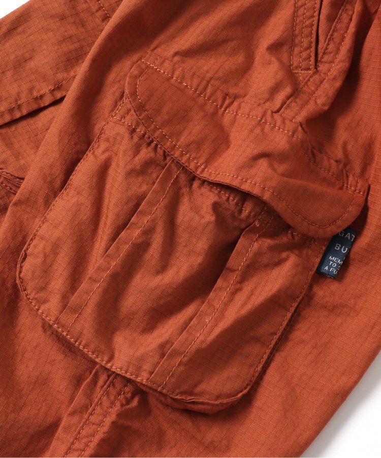 日本 BREEZE - 輕便工裝風！防撕材質耐穿長褲-卡其x黑撞色