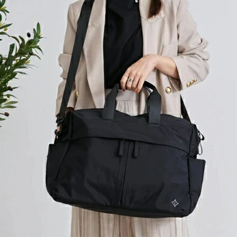旅行系列 輕量防潑水3way多口袋波士頓包-黑