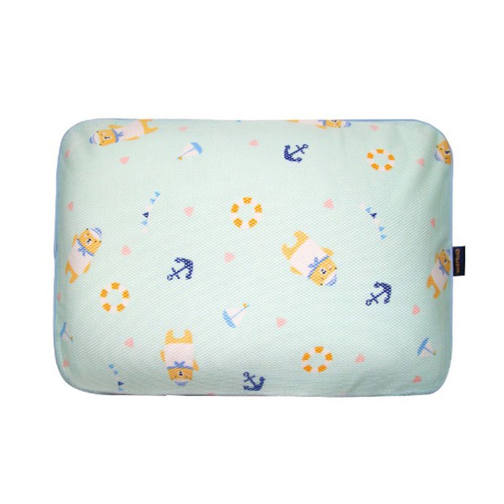 韓國 GIO Pillow - 超透氣防螨兒童枕頭-單枕套組-水手熊藍 (L號)-2歲以上適用