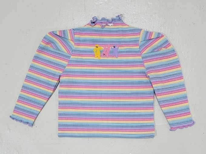 韓國 Mimico - 跳舞小熊彈性公主袖上衣-紫