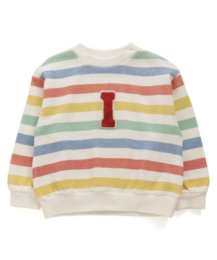 日本 apres les cours - 清爽學院風裏毛長袖運動衫-草綠